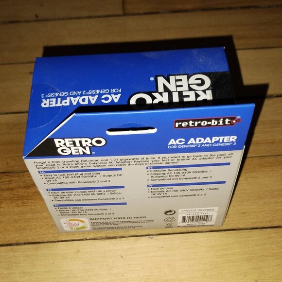 Retro-Gen AC Adapter (Retro-bit, 2012) for Sega Genesis 2 & 3 (unopened) - Picture 3 of 4